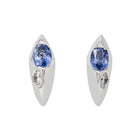 Boucles d'oreilles Or blanc Saphir - Castafiore