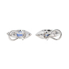 Boucles d'oreilles Or blanc Saphir - Castafiore