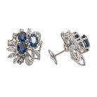 Boucles d'oreilles Or blanc Saphir - Castafiore