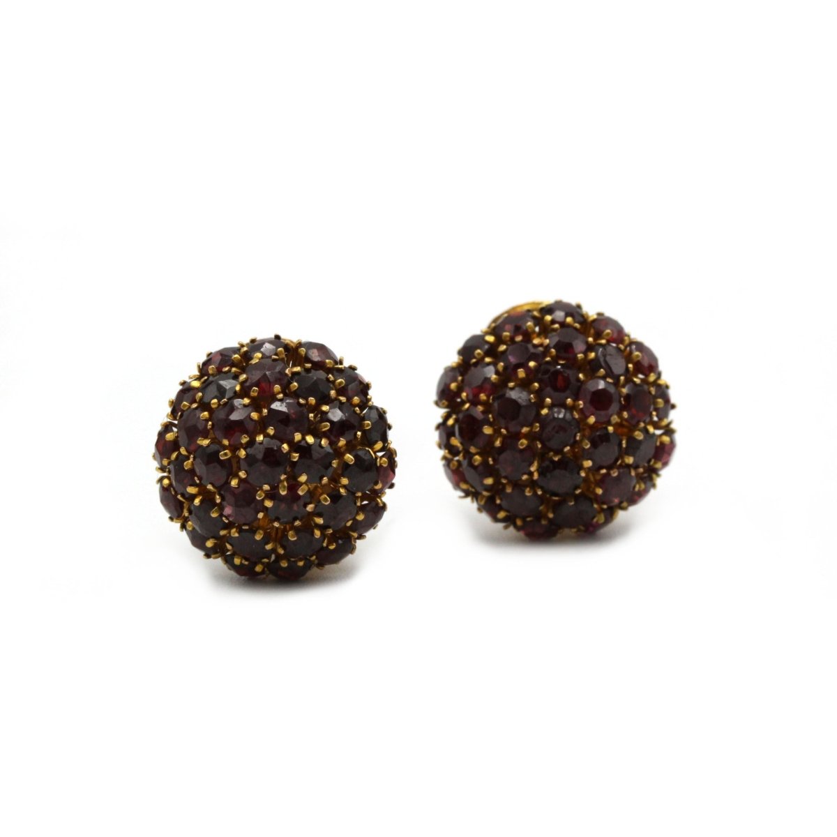 Boucles d'oreilles - Or et grenats - Castafiore