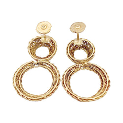 Boucles d'oreilles or jaune. - Castafiore