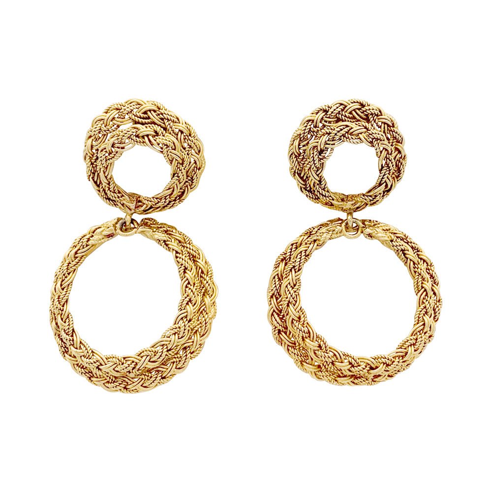Boucles d'oreilles or jaune. - Castafiore