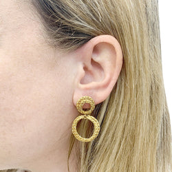 Boucles d'oreilles or jaune. - Castafiore