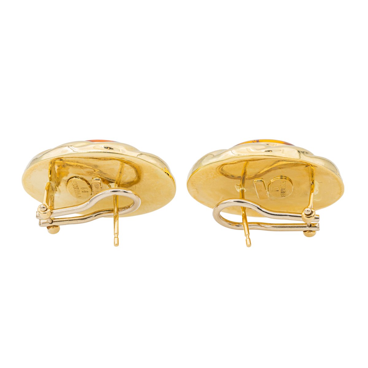 Boucles d'oreilles Or jaune Ambre - Castafiore