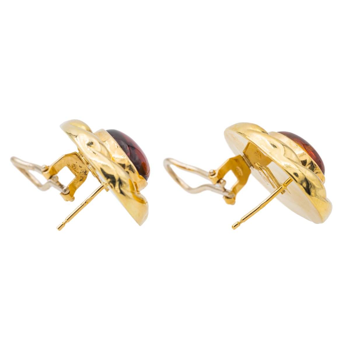 Boucles d'oreilles Or jaune Ambre - Castafiore