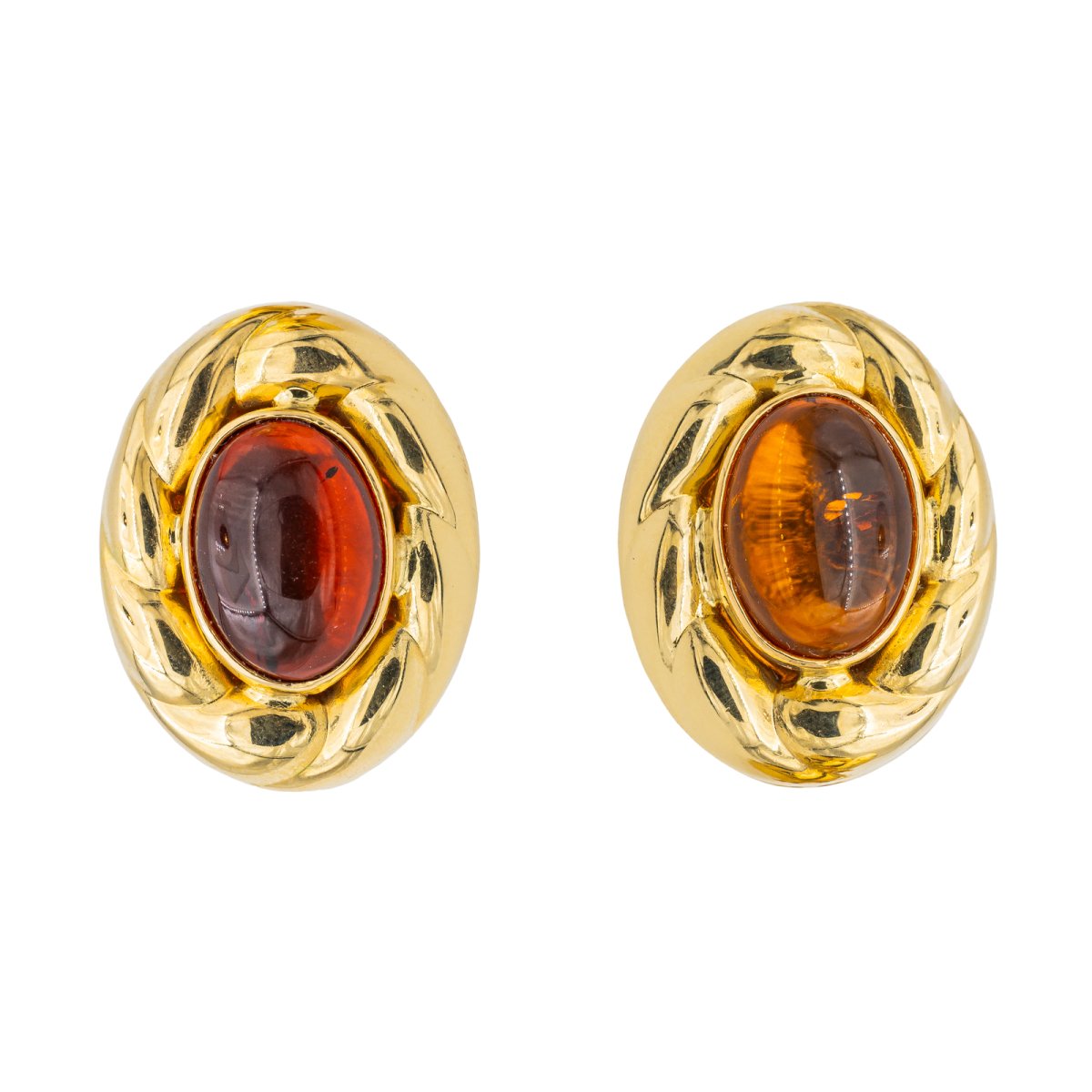 Boucles d'oreilles Or jaune Ambre - Castafiore