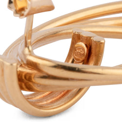 Boucles d'oreilles or jaune anneaux entrelacés - Castafiore