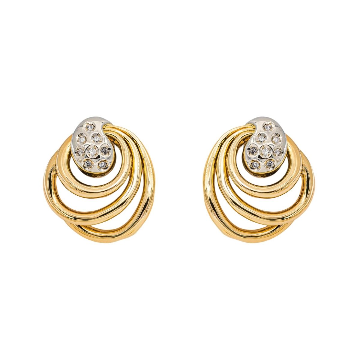 Boucles d'oreilles Or jaune Diamant - Castafiore