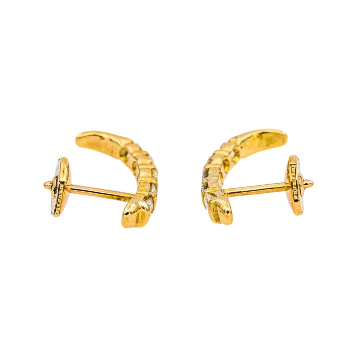 Earrings Yellow gold diamond
