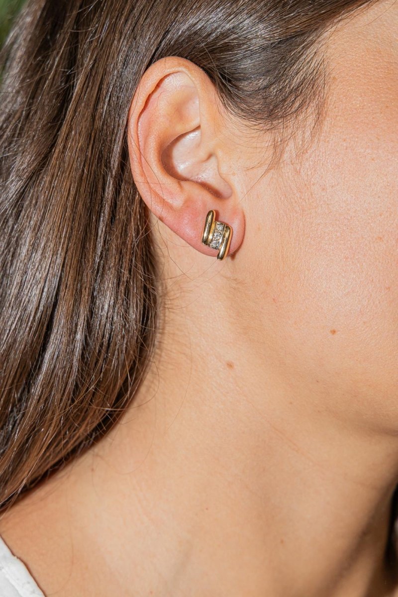 Boucles d'oreilles Or jaune Diamant - Castafiore