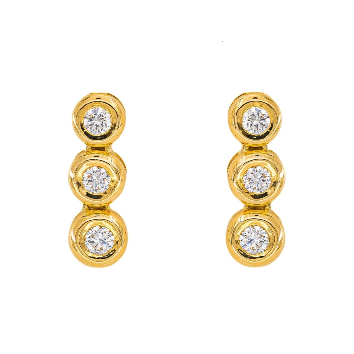 Boucles d'oreilles Or jaune Diamant - Castafiore