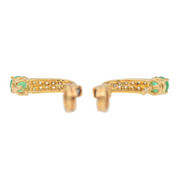 Boucles d'oreilles Or jaune Emeraude - Castafiore