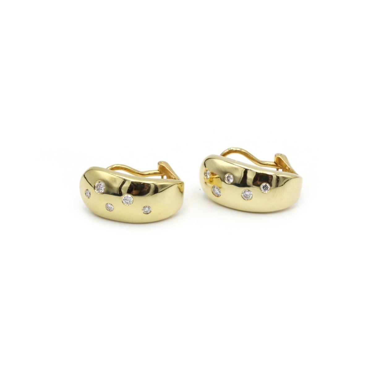 Boucles d'oreilles - Or jaune et diamants - Castafiore
