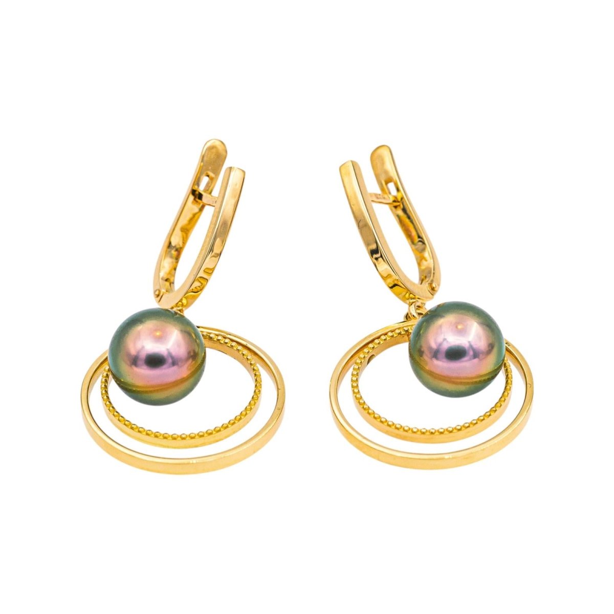 Boucles d'oreilles Or jaune Perle - Castafiore