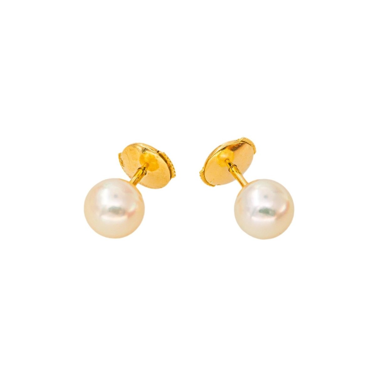 Boucles d'oreilles Or jaune Perle - Castafiore