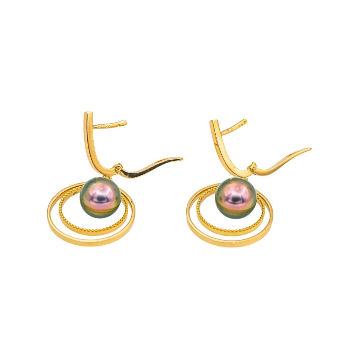 Boucles d'oreilles Or jaune Perle - Castafiore