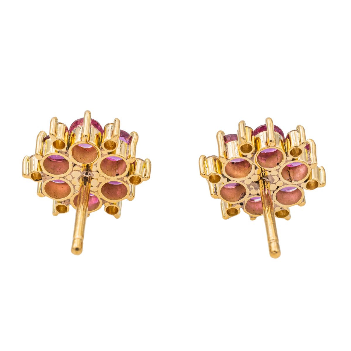 Boucles d'oreilles Or jaune Rubis - Castafiore