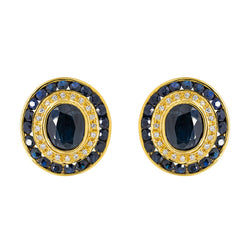 Boucles d'oreilles Or jaune Saphir - Castafiore