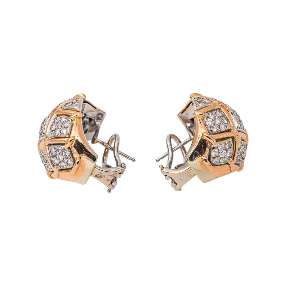Boucles d'oreilles Or rose Diamant - Castafiore