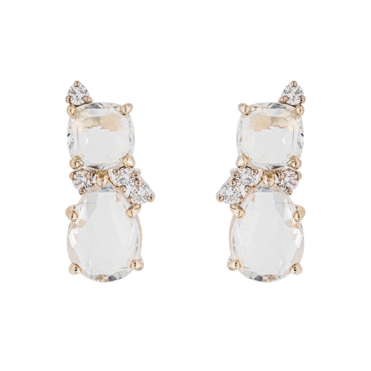 Boucles d'oreilles Or rose Topaze - Castafiore