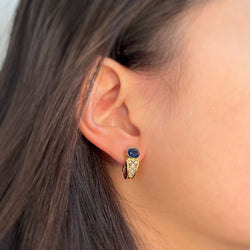 Boucles D'Oreilles - Or, Saphirs Et Diamants - Castafiore