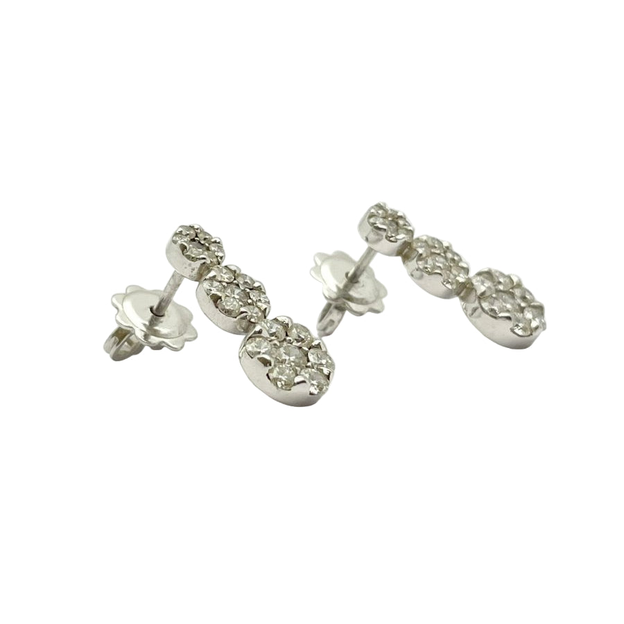 Boucles d'oreilles ORECCHINI en or blanc et diamants - Castafiore