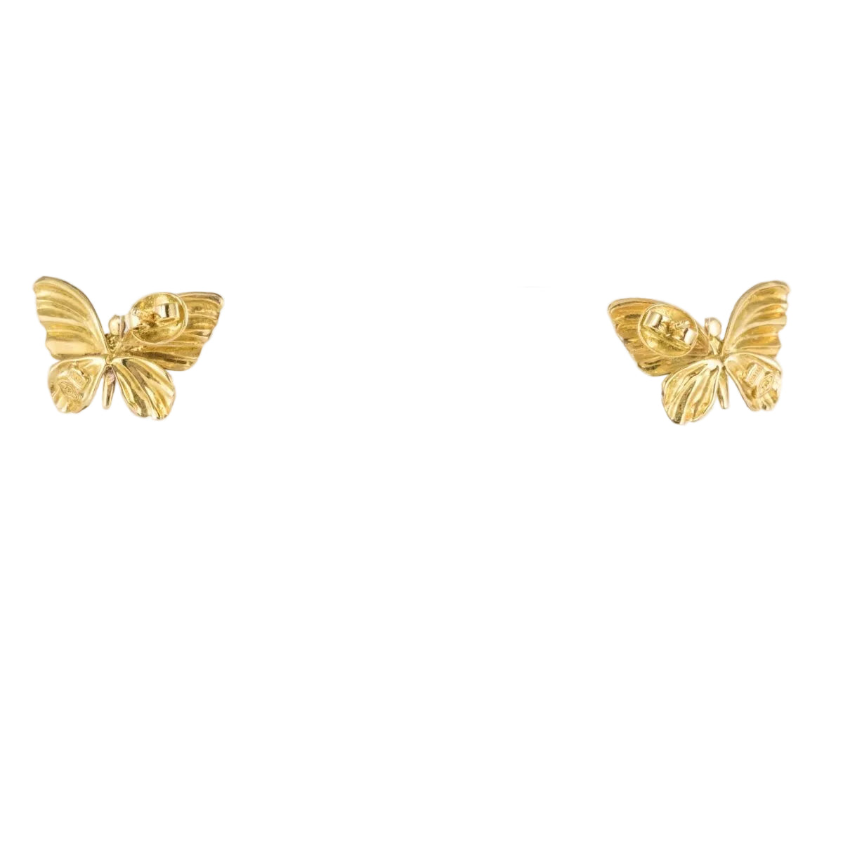 Boucles d'oreilles papillons émail diamants - Castafiore