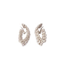 Boucles d'oreilles Pavée en or blanc et diamants - Castafiore