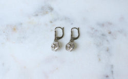Boucles d'Oreilles Pendantes Art Deco Diamants - Castafiore