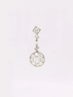 Boucles d'oreilles pendantes Art Déco diamants - Castafiore