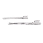 Boucles d'oreilles Pendantes, "Barettes" en or blanc et diamants - Castafiore