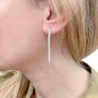 Boucles d'oreilles Pendantes, "Barettes" en or blanc et diamants - Castafiore