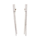 Boucles d'oreilles Pendantes, "Barettes" en or blanc et diamants - Castafiore