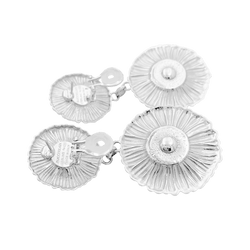 Boucles d'oreilles Pendantes BUCCELLATI "Blossoms Color" en or jaune, argent, agates et diamants - Castafiore