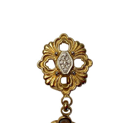 Boucles d'oreilles Pendantes BUCCELLATI "Opéra" en or blanc, or jaune et diamants - Castafiore