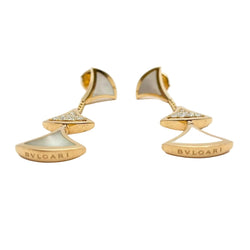 Boucles d'oreilles Pendantes BULGARI "Diva's Dream" en or rose, nacre et diamants - Castafiore