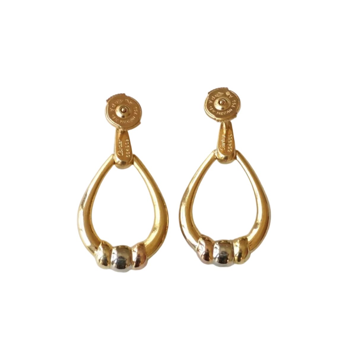 Boucles d'oreilles Pendantes CARTIER "Trinity" en or jaune, or blanc et or rose - Castafiore