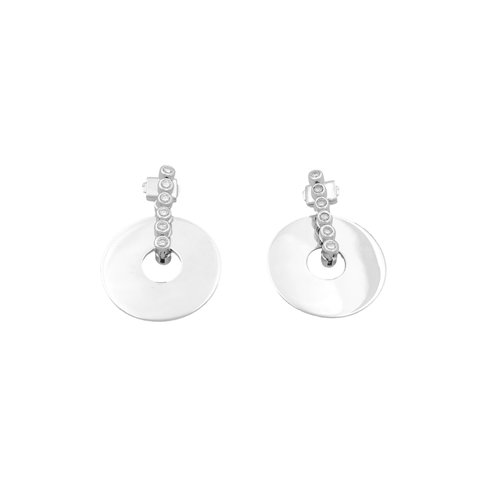 Earrings CHAUMET, "Boréal", in white gold 750/000 and diamonds.