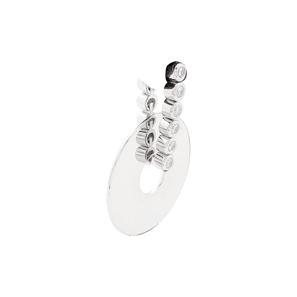 Earrings CHAUMET, "Boréal", in white gold 750/000 and diamonds.