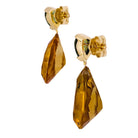 Boucles d'oreilles Pendantes, citrines et péridots - Castafiore