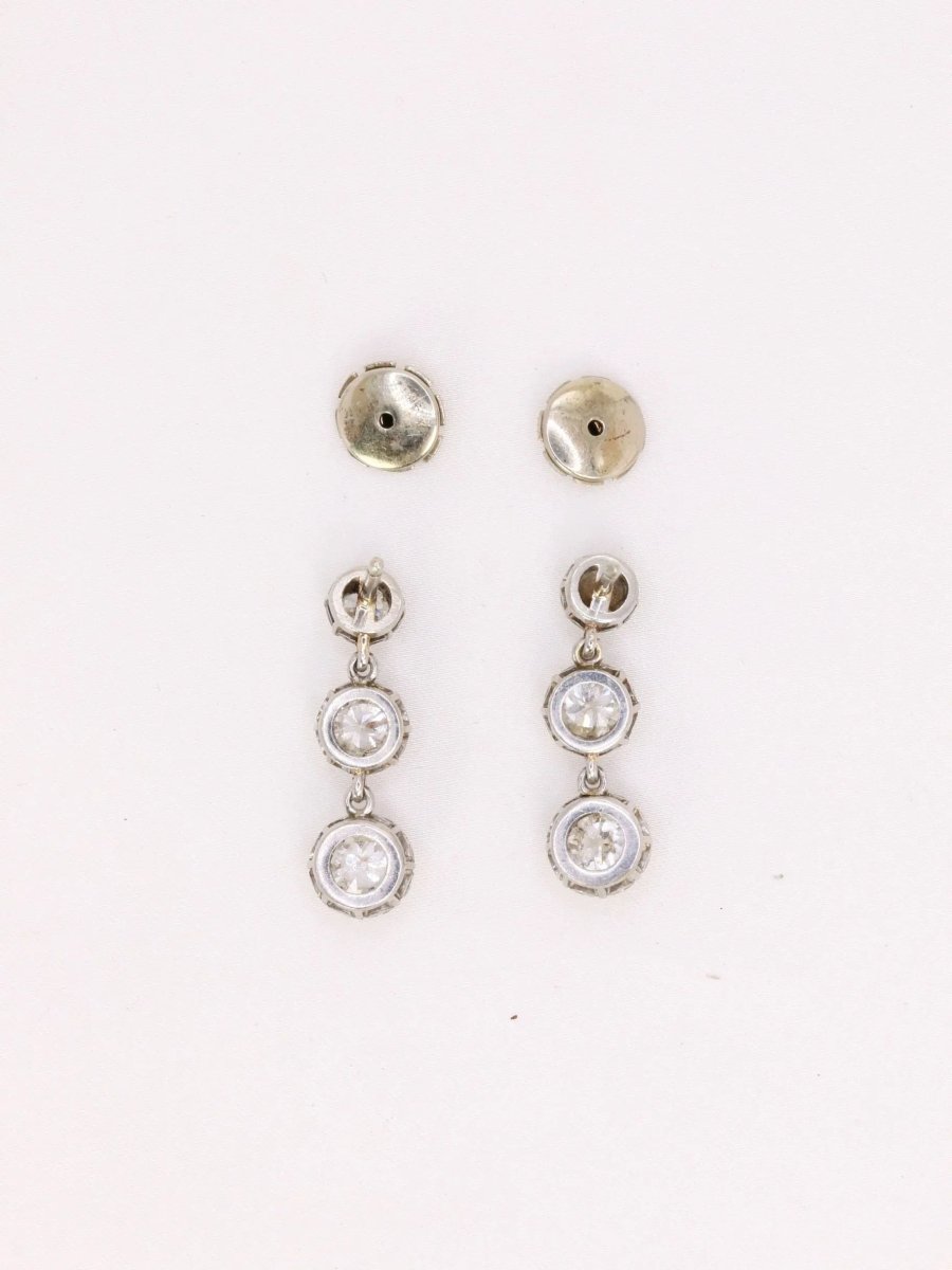 Boucles d’oreilles pendantes diamants - Castafiore