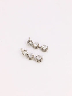 Boucles d’oreilles pendantes diamants - Castafiore