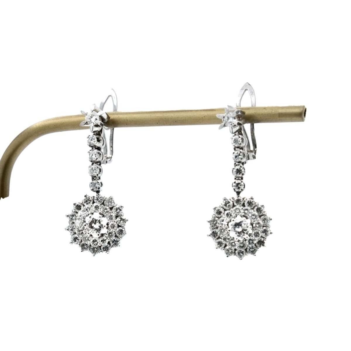 Boucles d'oreilles pendantes en diamant - Castafiore