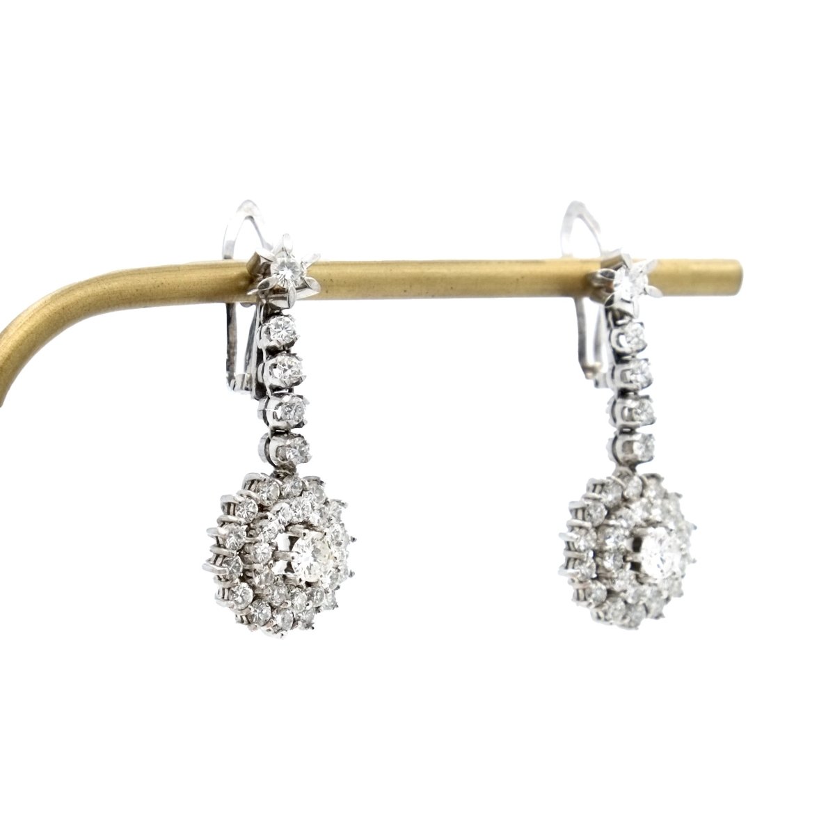 Boucles d'oreilles pendantes en diamant - Castafiore