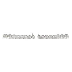 Boucles d'oreilles Pendantes en or blanc et diamant - Castafiore