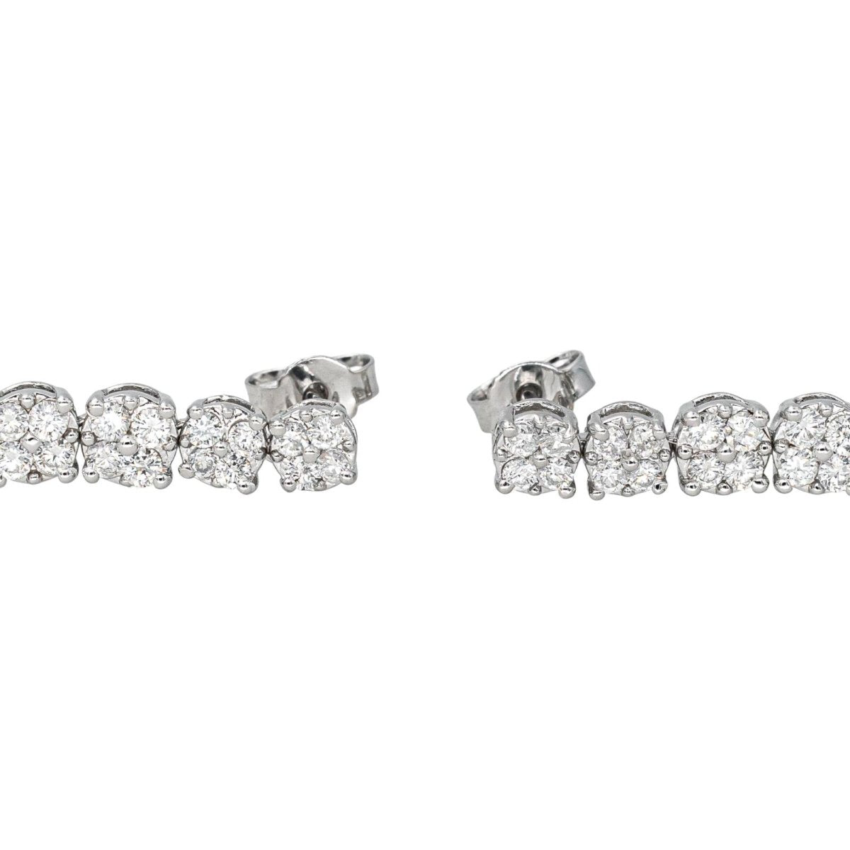 Boucles d'oreilles Pendantes en or blanc et diamant - Castafiore