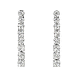 Boucles d'oreilles Pendantes en or blanc et diamant - Castafiore