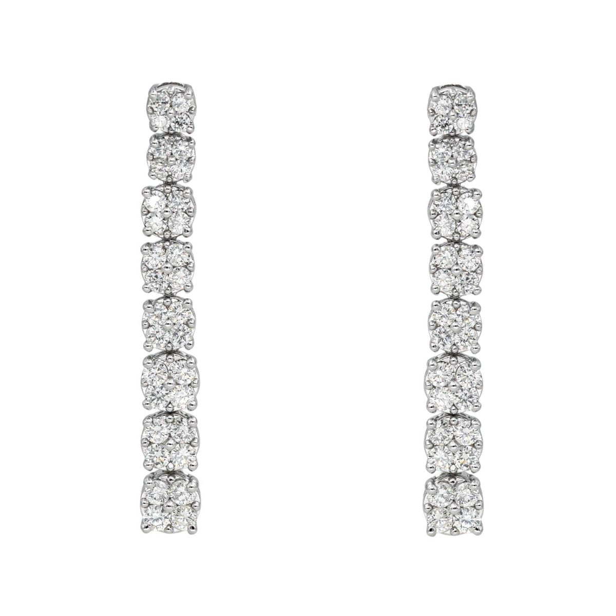 Boucles d'oreilles Pendantes en or blanc et diamant - Castafiore