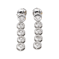Boucles d'oreilles Pendantes en or blanc et diamant - Castafiore