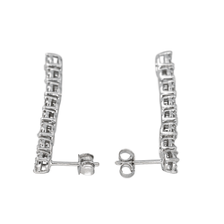 Boucles d'oreilles Pendantes en or blanc et diamant - Castafiore